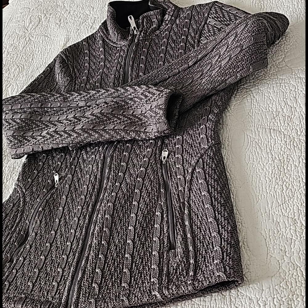 Spyder Full Zipped Turtleneck Cable Knit Sweater - Picture 11 of 15